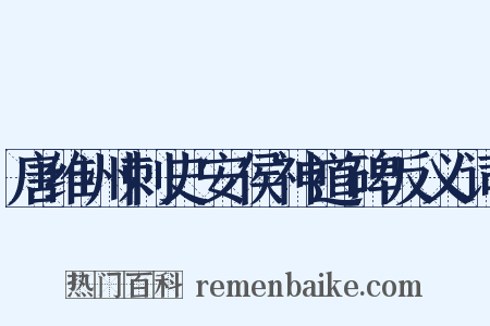 唐维州刺史安侯神道碑反义词是什么意思的图片